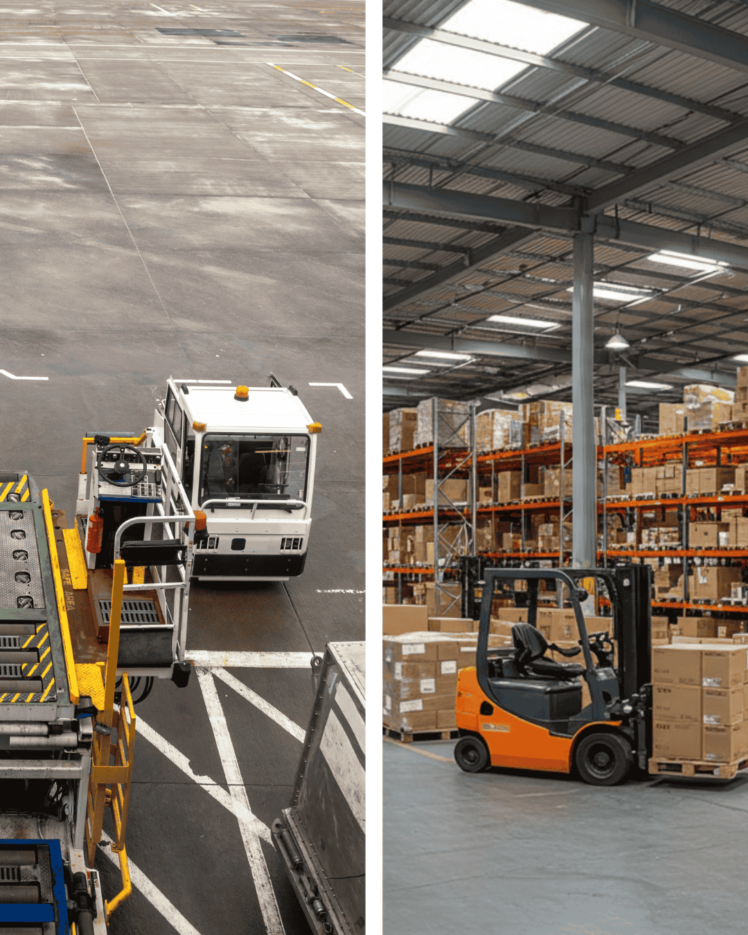 Image of forklift and ground support equipment Image of forklift and ground support equipment